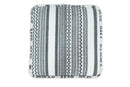 Black and White Handmade Block Printed cotton Pouf