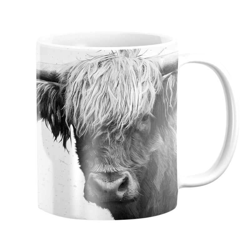 Black and White Highland Cow Mug