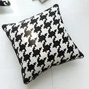 Black and white hounds tooth cushion cover living room throw pillow by Decorbites