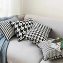 Black and white hounds tooth cushion cover living room throw pillow by Decorbites