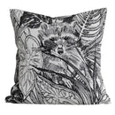 GobekUsa Jungle Plant Raccoon Embroidered Throw Pillow Cover for Couch Sofa Bed