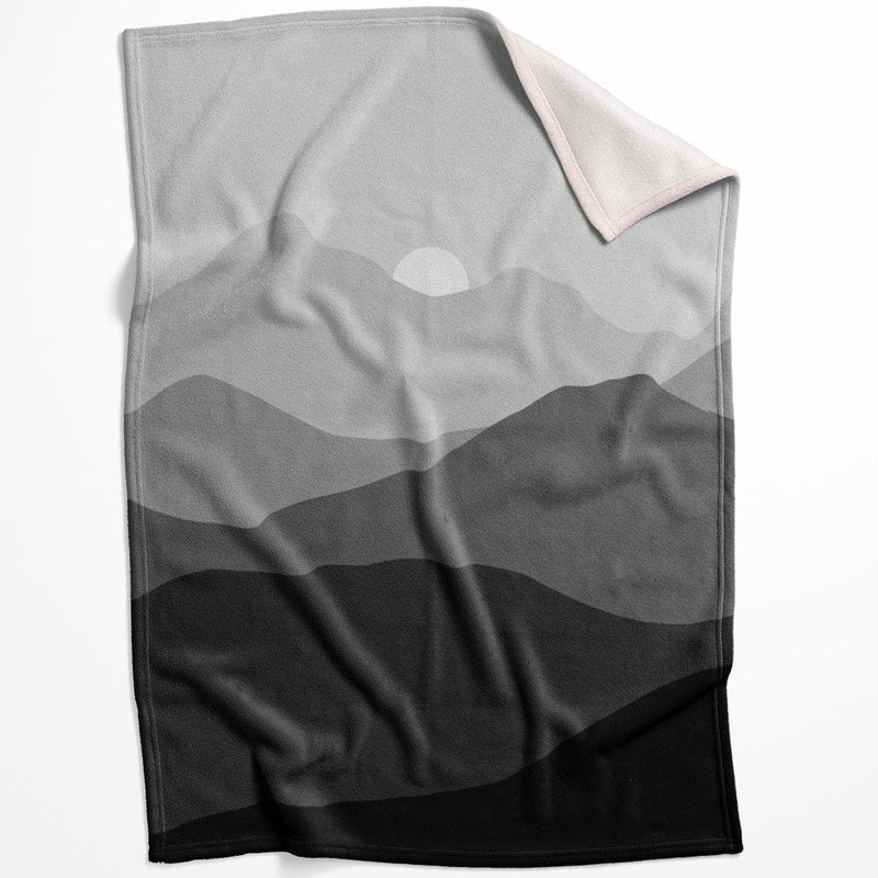 Black and White Mountains Blanket