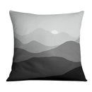 Black and White Mountains Cushion
