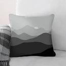 Black and White Mountains Cushion