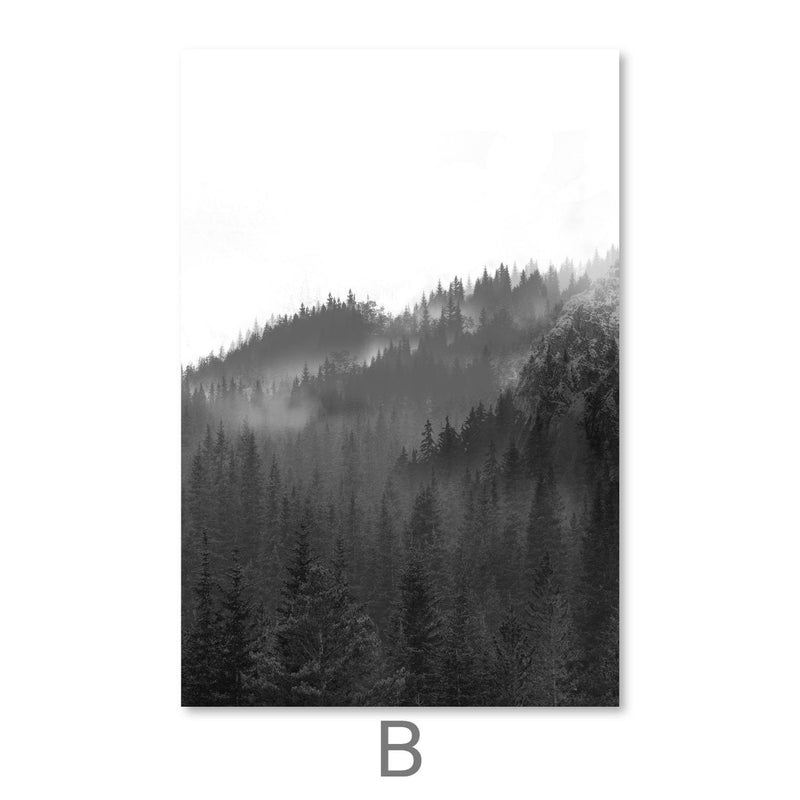 Black and White Nature Canvas