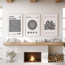 Black White Kusama, Matisse, Bauhaus Posters. Art Set of 3 by Wall Art Set