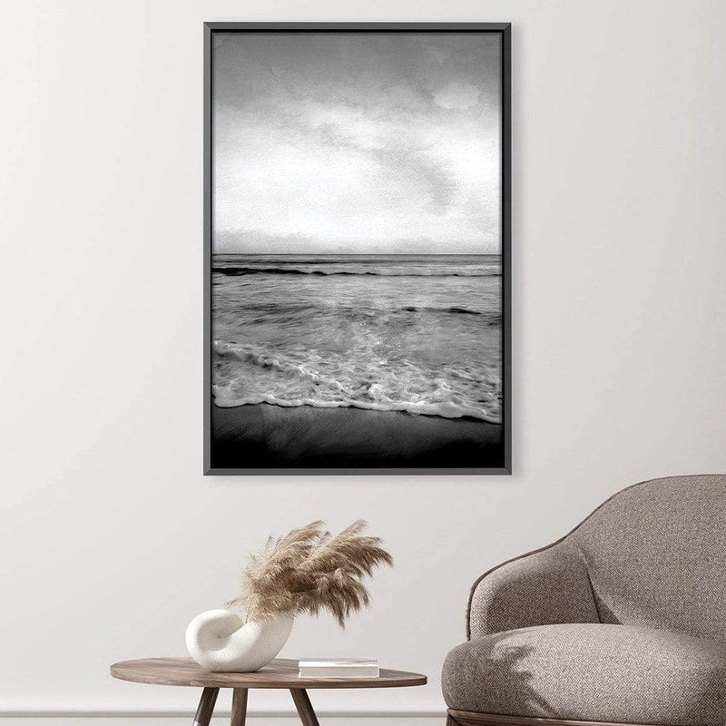 Black and White Shore Canvas