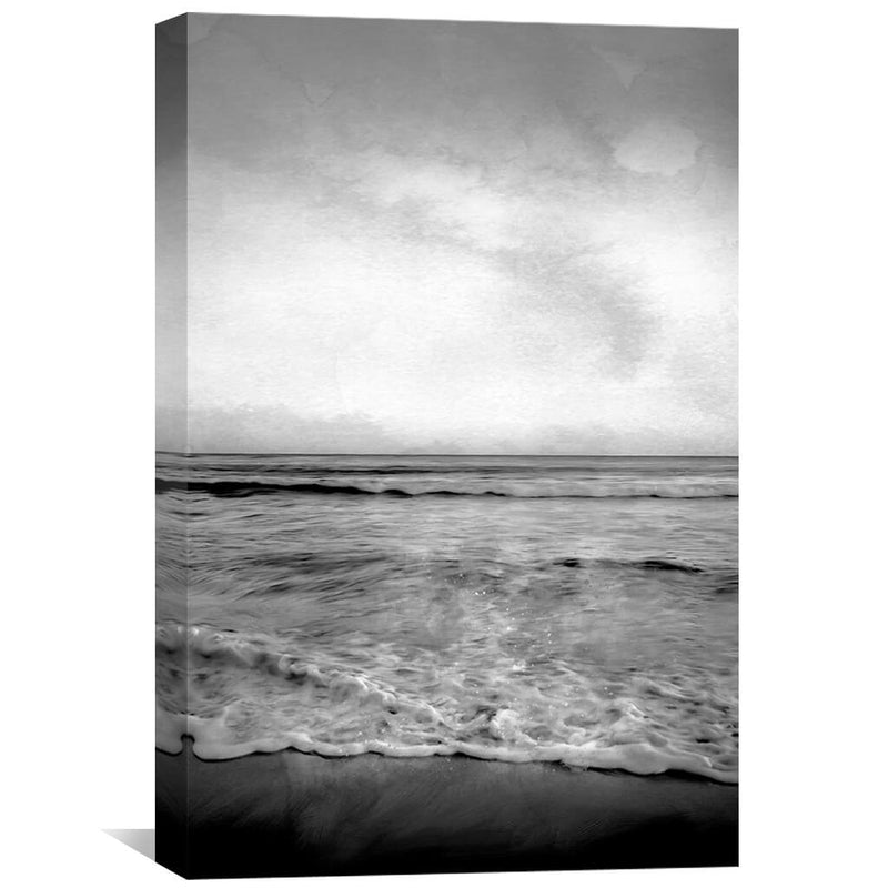 Black and White Shore Canvas