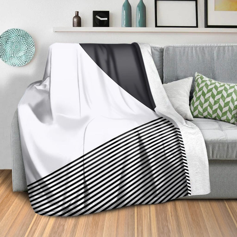 Black and White Triangles Blanket