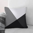 Black and White Triangles Cushion