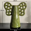 GobekUsa Elephant Ceramic Vase with Artificial Flowers for Home Decor