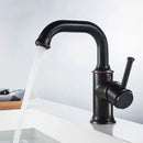 GobekUsa Black Antique Brass Basin Faucet - Hot/Cold Mixer for Bathroom Sink Aesthetics