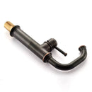 GobekUsa Black Antique Brass Basin Faucet - Hot/Cold Mixer for Bathroom Sink Aesthetics