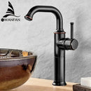 GobekUsa Black Antique Brass Basin Faucet - Hot/Cold Mixer for Bathroom Sink Aesthetics