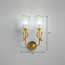 GobekUsa Nordic Crystal Prism Wall Sconce with Antler Design - Cylinder Wall Mount Light
