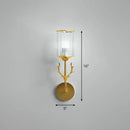 GobekUsa Nordic Crystal Prism Wall Sconce with Antler Design - Cylinder Wall Mount Light