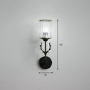 GobekUsa Nordic Crystal Prism Wall Sconce with Antler Design - Cylinder Wall Mount Light