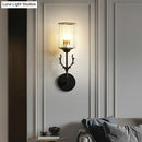GobekUsa Nordic Crystal Prism Wall Sconce with Antler Design - Cylinder Wall Mount Light