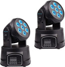 GobekUsa Big Dipper RGBW Mini Moving Head Party Light Set for Bars - 2pcs