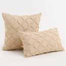 Black boho lumbar pillow cover bedroom textured woven decor by Decorbites
