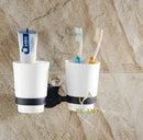 GobekUsa Black Brass & Crystal Bathroom Accessories Set - Towel Rack, Towel Bar, Paper Holder, Soap Dish, Cup Holder, Toilet JM251
