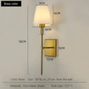 GobekUsa Black Brass Fabric Shade LED Wall Sconce for Bedroom & Mirror Decor