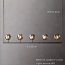 GobekUsa Black Bronze Copper Crystal Chandelier Lights for Kitchen Island Dining Decor