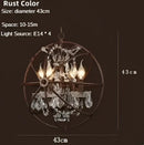 GobekUsa Iron Birdcage Crystal Chandelier: Spherical Pendant Light for Home Decor