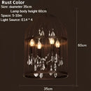 GobekUsa Iron Birdcage Crystal Chandelier: Spherical Pendant Light for Home Decor