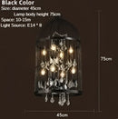 GobekUsa Iron Birdcage Crystal Chandelier: Spherical Pendant Light for Home Decor