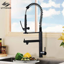 GobekUsa Black Bronze Kitchen Mixer Faucet with 360 Rotation - Single Handle Sink Tap