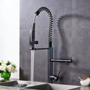 GobekUsa Black Bronze Kitchen Mixer Faucet with 360 Rotation - Single Handle Sink Tap