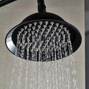 GobekUsa Black Bronze Rainfall Shower Faucet Set with 8" Head for Wall Mount