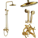 GobekUsa Black Bronze Bathroom Shower Mixer Tap with Long Spout and 8" Rainfall Head