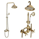 GobekUsa Black Bronze Bathroom Shower Mixer Tap with Long Spout and 8" Rainfall Head