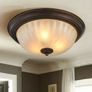 GobekUsa Black Bronze Ceiling Light with Frosted Glass Shade for Bedroom and Kitchen