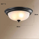 GobekUsa Black Bronze Ceiling Light with Frosted Glass Shade for Bedroom and Kitchen