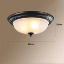 GobekUsa Black Bronze Ceiling Light with Frosted Glass Shade for Bedroom and Kitchen