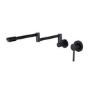 GobekUsa Black Brushed Gold Kitchen Faucet Wall Mounted Foldable Pot Filler Tap
