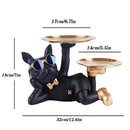 GobekUsa Bulldog Desktop Storage Statue: Multi-functional Office & Home Decoration Tray Decor