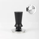 Black calibrated stainless steel espresso tamper set kitchen tool by Decorbites