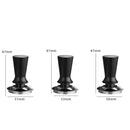 Black calibrated stainless steel espresso tamper set kitchen tool by Decorbites