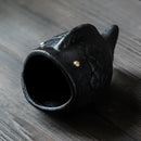 Black cartoon cat ceramic ashtray living room large capacity decor by Decorbites