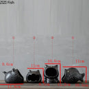 Black cartoon cat ceramic ashtray living room large capacity decor by Decorbites