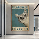 GobekUsa Black Cat Reading Music Poster for Home Decor