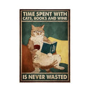 GobekUsa Black Cat Reading Music Poster for Home Decor