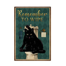 GobekUsa Black Cat Reading Music Poster for Home Decor