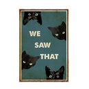 GobekUsa Black Cat Reading Music Poster for Home Decor
