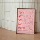Quirky red black cat wall art canvas – living room toast decor