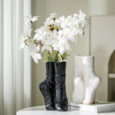 GobekUsa Ballet Shoes Vase: Realistic Dancer Portrait Sculpture for Home Decoration